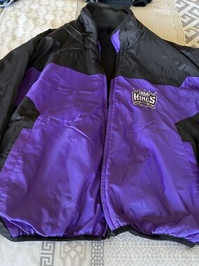 Sacramento Kings Purple and Black Puffer Jacket